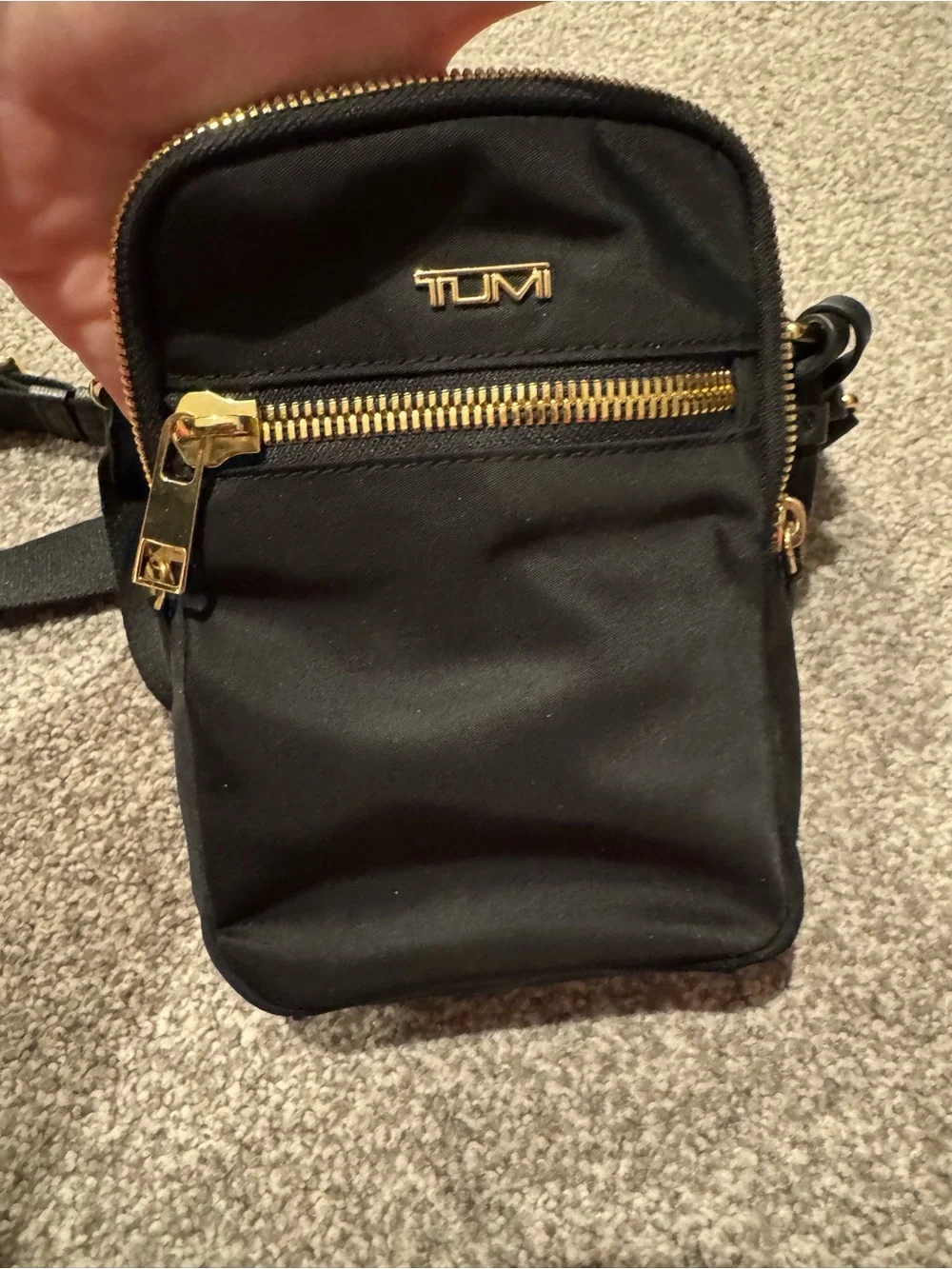 Tumi Voyageur Persia Crossbody Black with Gold Hardware - Picture 11 of 13